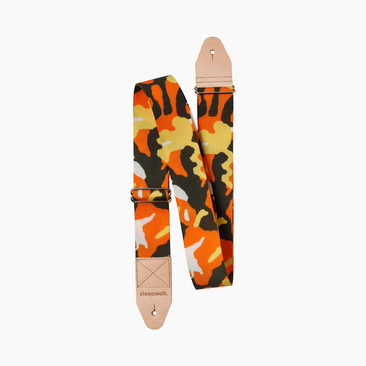 sleepwalk guitar strap ranger camo adjustable veg tan tips