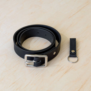 Slim Belt And Key Fob: Black Bundle
