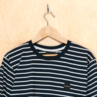 sleepwalk ltd striped emboridery tee shirt